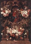 Daniel Seghers Floral Wreath with Madonna and Child Sweden oil painting reproduction
